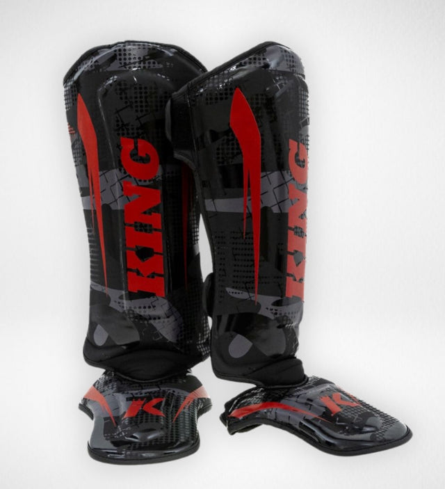 King Pro Boxing Schienbeinschoner Shogun - Schwarz/Rot