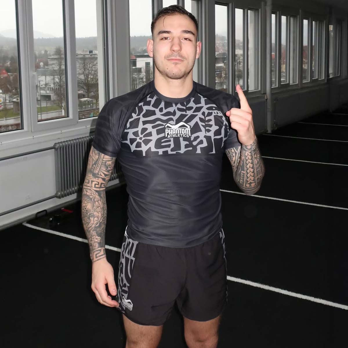 Phantom Athletics MMA Shorts Fusion-R Groundgame - Schwarz/Grau