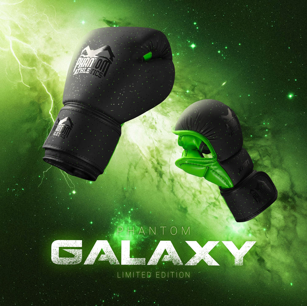Phantom Athletics Boxhandschuhe Galaxy - Schwarz/Neongrün