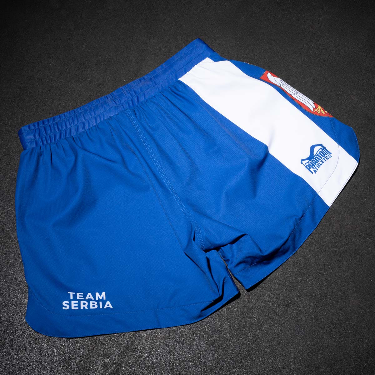 Phantom Athletics MMA Shorts Fusion-R Team Serbia - Rot/Weiß/Blau
