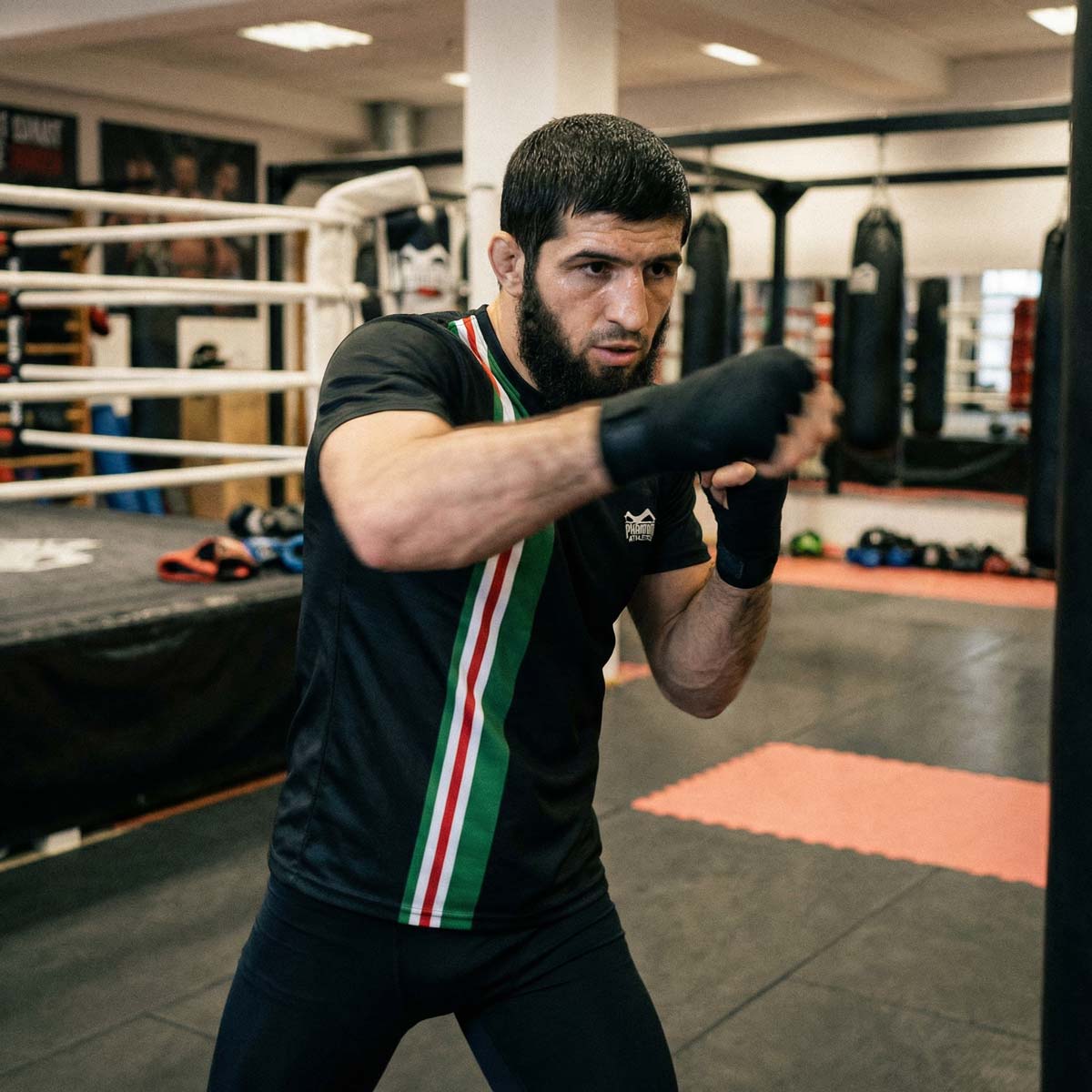 Phantom Athletics T-Shirt EVO+ Team Chechnya - Schwarz/Grün