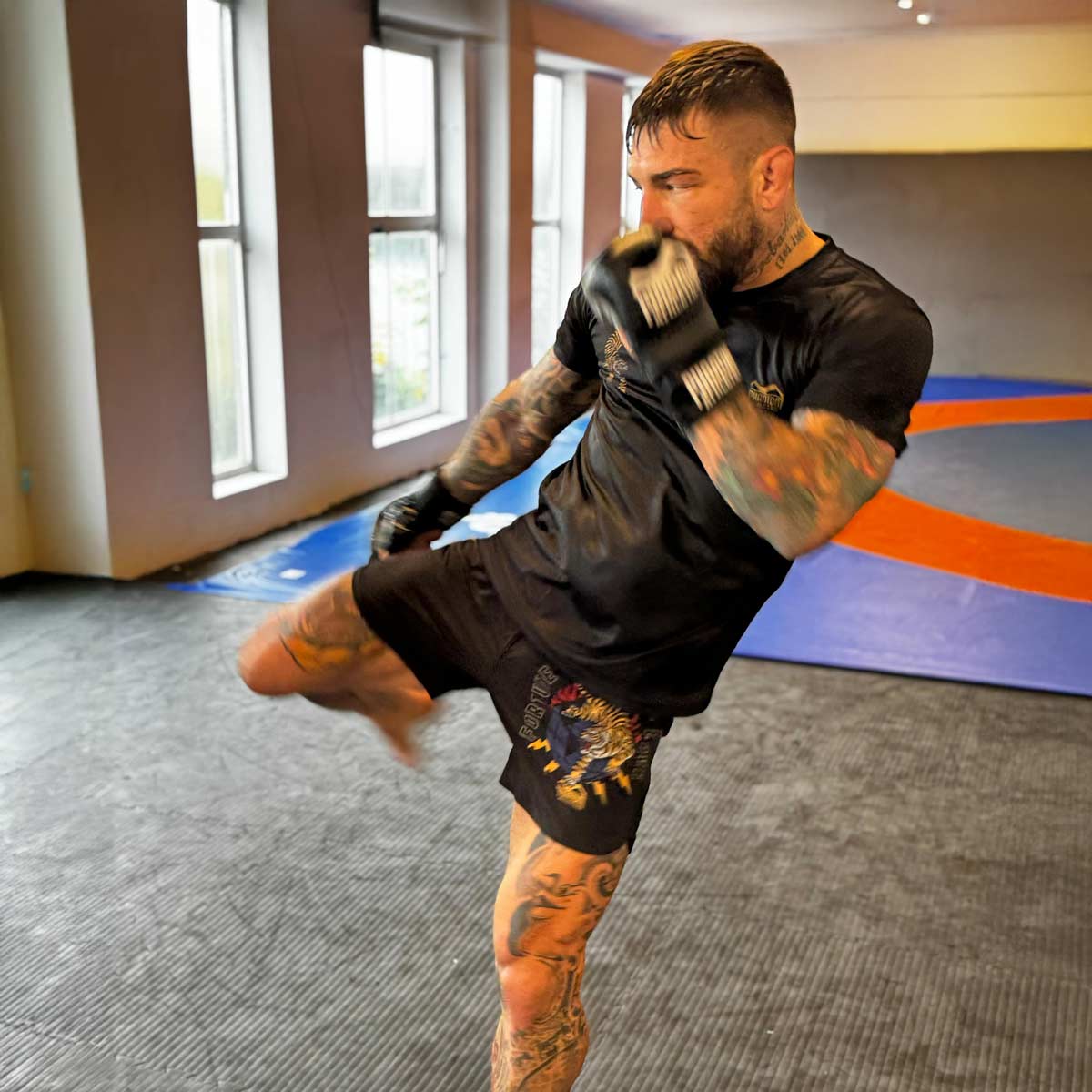 Phantom Athletics MMA Shorts FUSION-R Tiger Domination - Orange/Schwarz