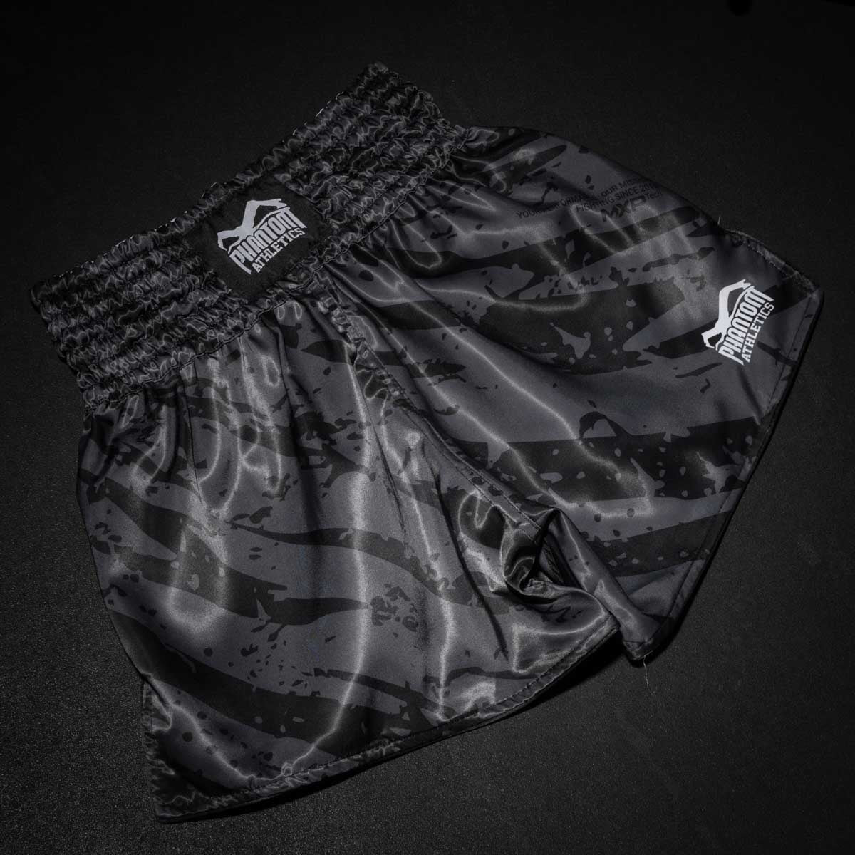 Phantom Athletics Muay Thai Shorts Tiger Camo - Grau