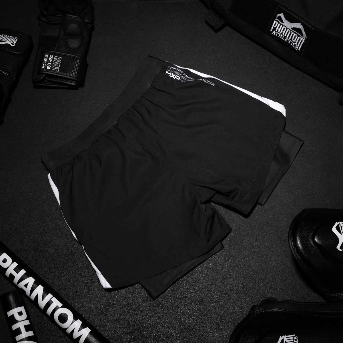 Phantom Athletics Kompressionsshorts Fusion 2in1 Apex - Schwarz