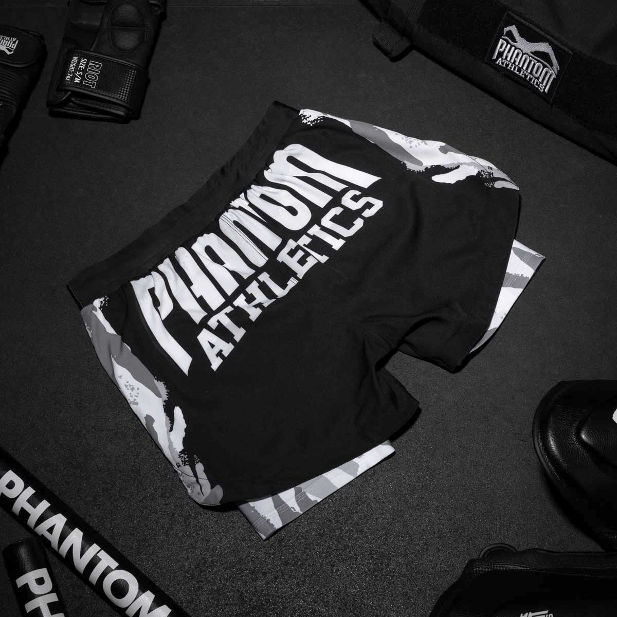 Phantom Athletics MMA Shorts Fusion 2in1 - Grün/Schwarz