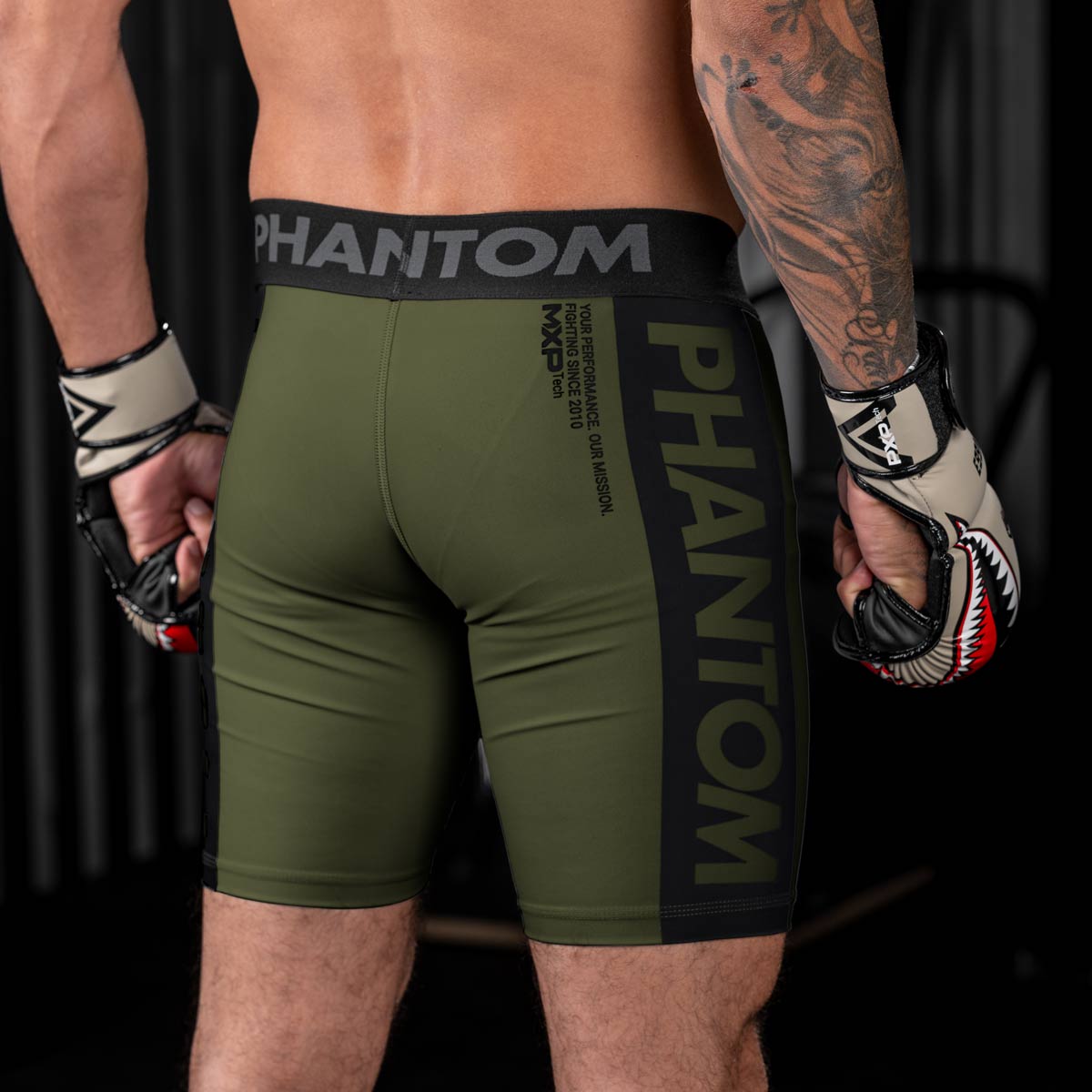 Phantom Athletics Kompressionsshorts Vector Apex - Khaki