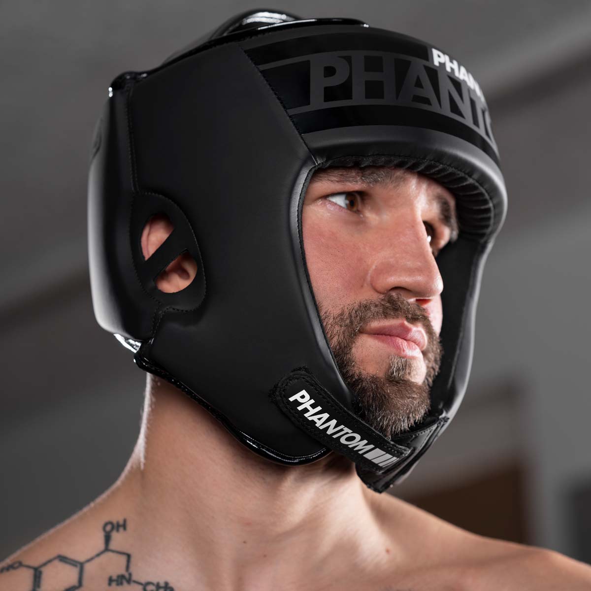 Phantom Athletics Kopfschutz Apex Open Face - Schwarz