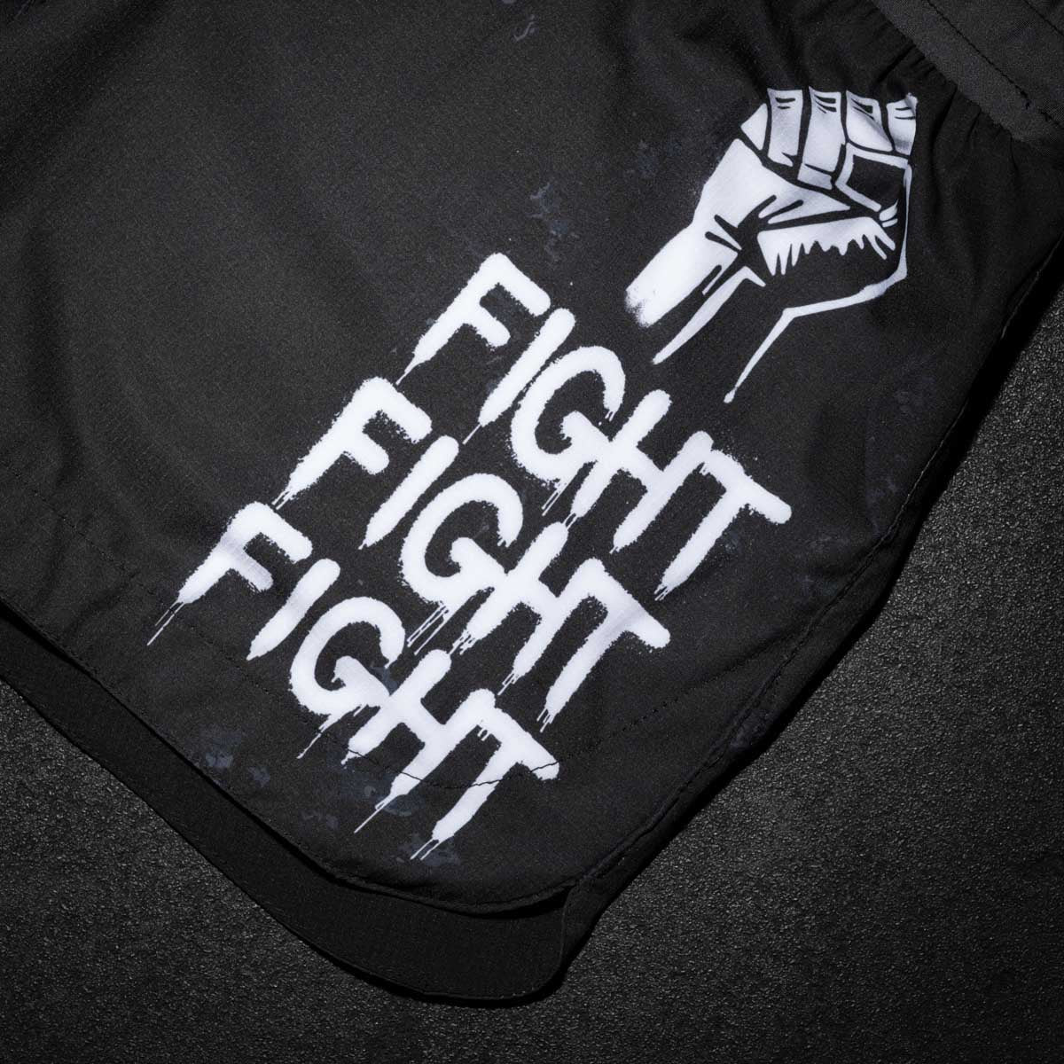 Phantom Athletics MMA Shorts Fusion-R FIGHT FIGHT FIGHT - Schwarz