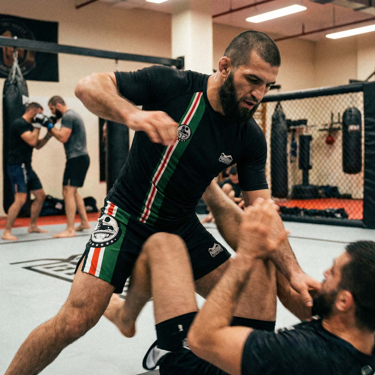 Phantom Athletics Rashguard Team Chechnya - Schwarz/Grün