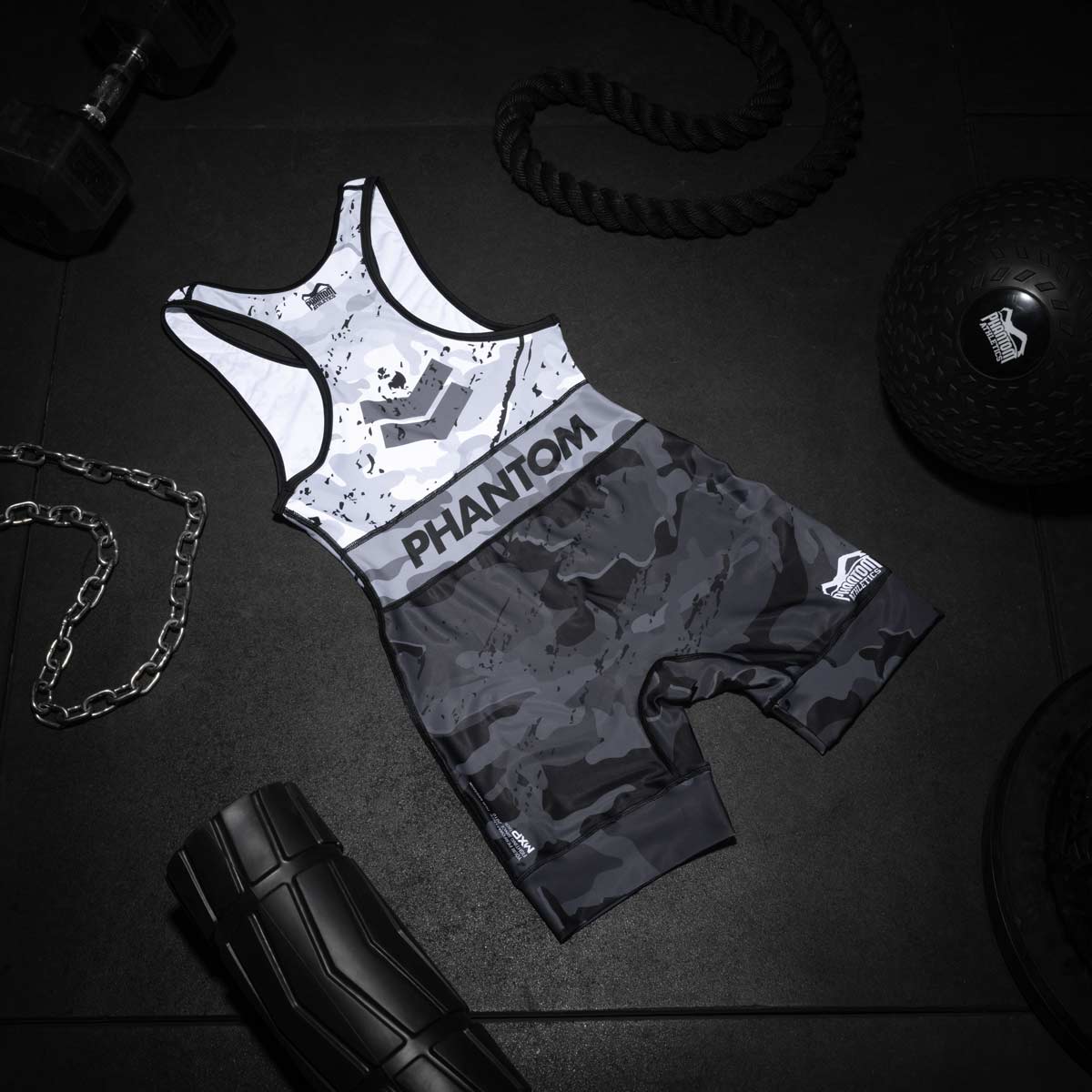 Phantom Athletics Ringeranzug Delta - Weiß/Grau/Schwarz