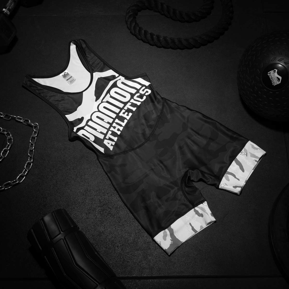 Phantom Athletics Ringersinglet Warfare - Schwarz/Winter Camo