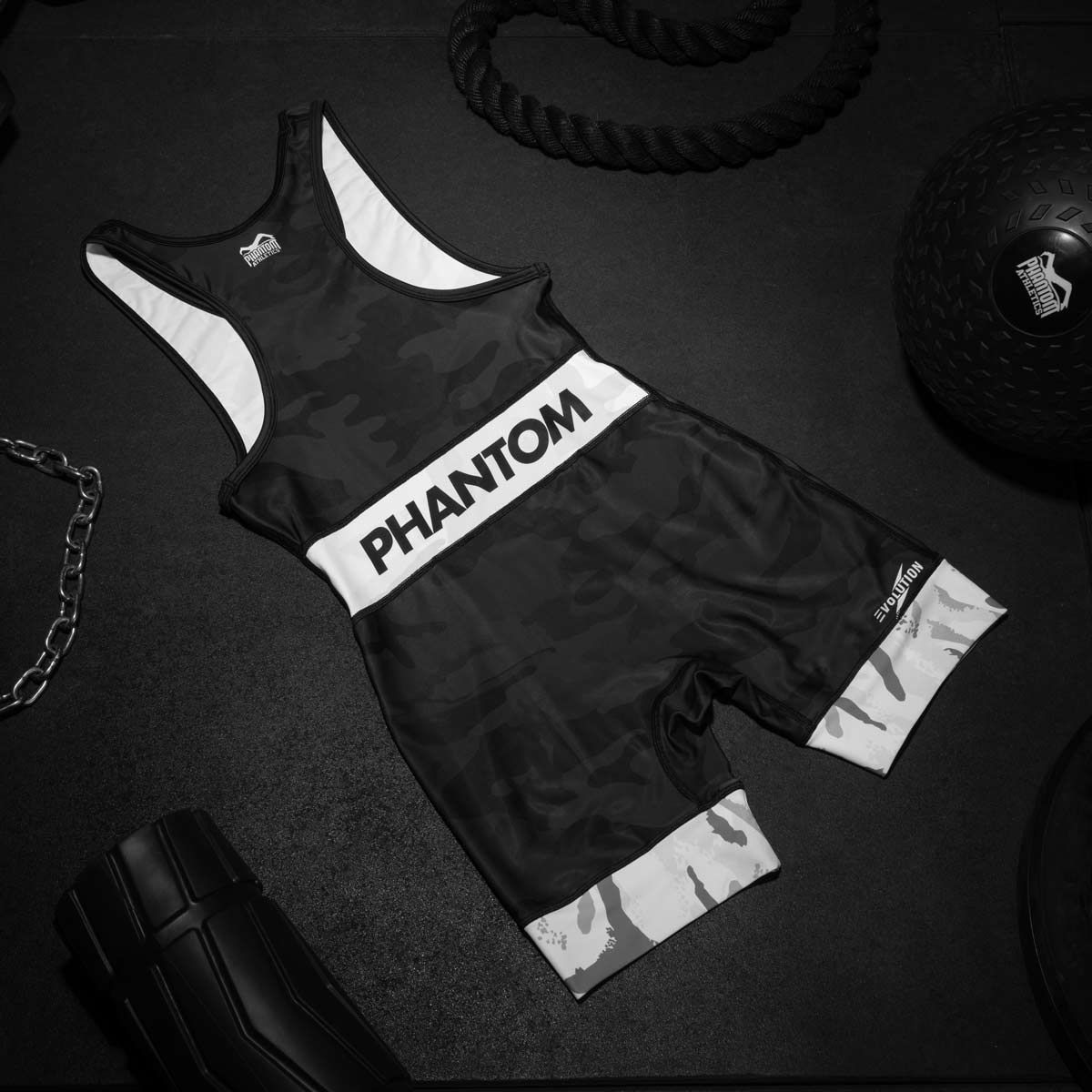 Phantom Athletics Ringersinglet Warfare - Schwarz/Winter Camo
