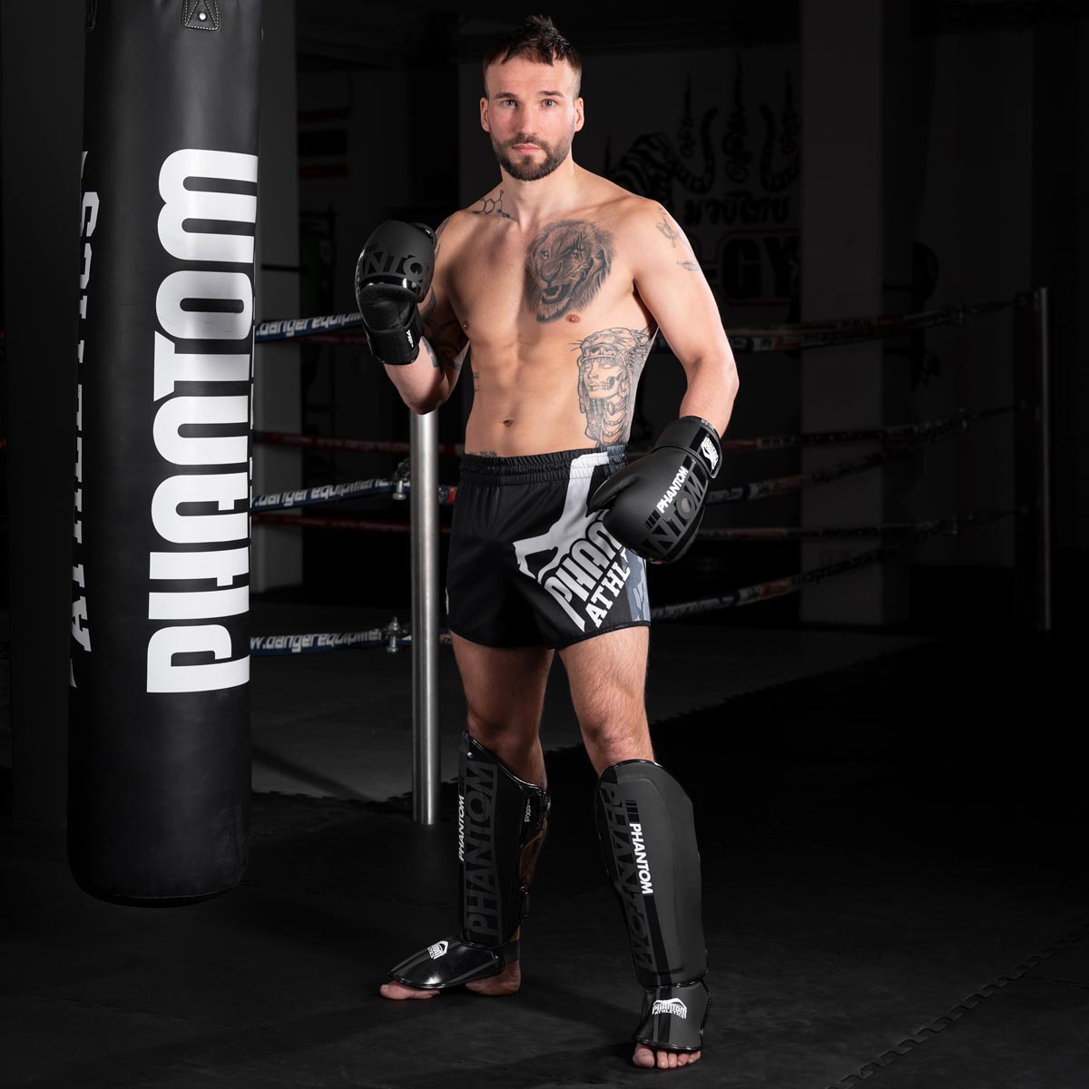 Phantom Athletics Schienbeinschoner APEX Striking - Schwarz/Grau