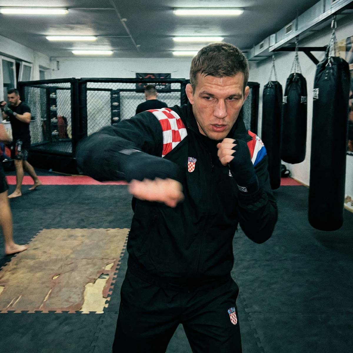 Phantom Athletics Trainingsjacke DMC Team Croatia - Schwarz/Rot/Weiß