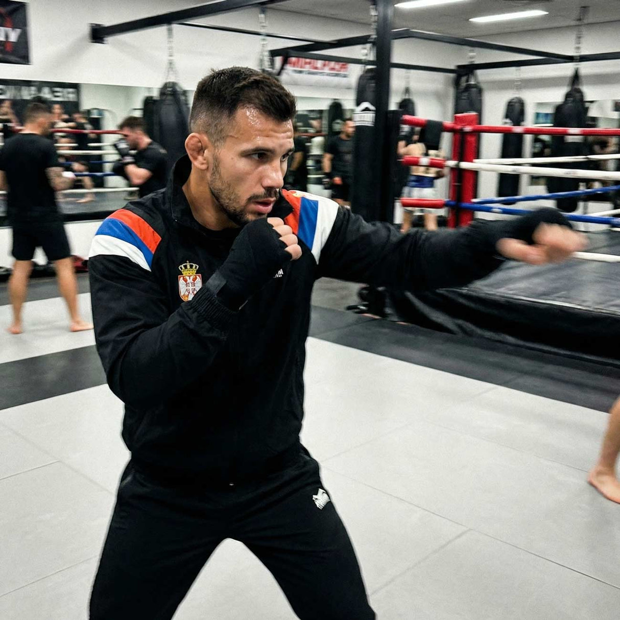 Phantom Athletics Trainingsjacke DMC Team Serbia - Schwarz