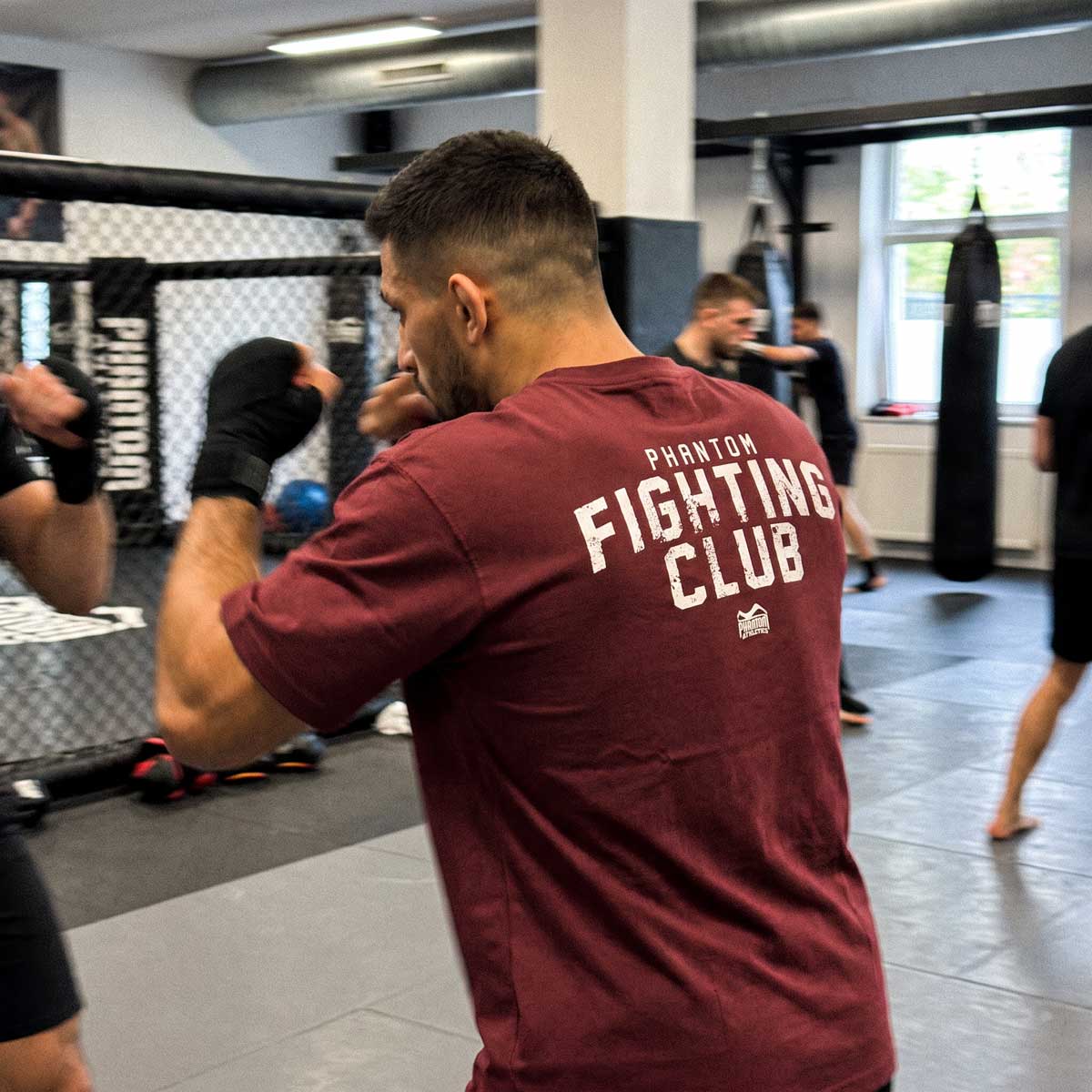 Phantom Athletics T-Shirt FIGHTING CLUB Oversize Heavy - Bordeaux Rot