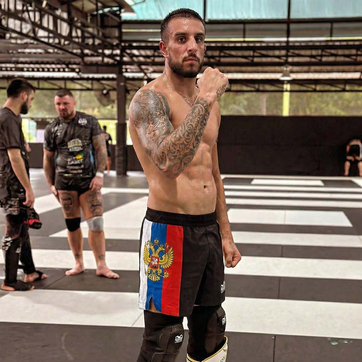 Phantom Athletics MMA Shorts Fusion-R Team Russia - Rot/Weiß