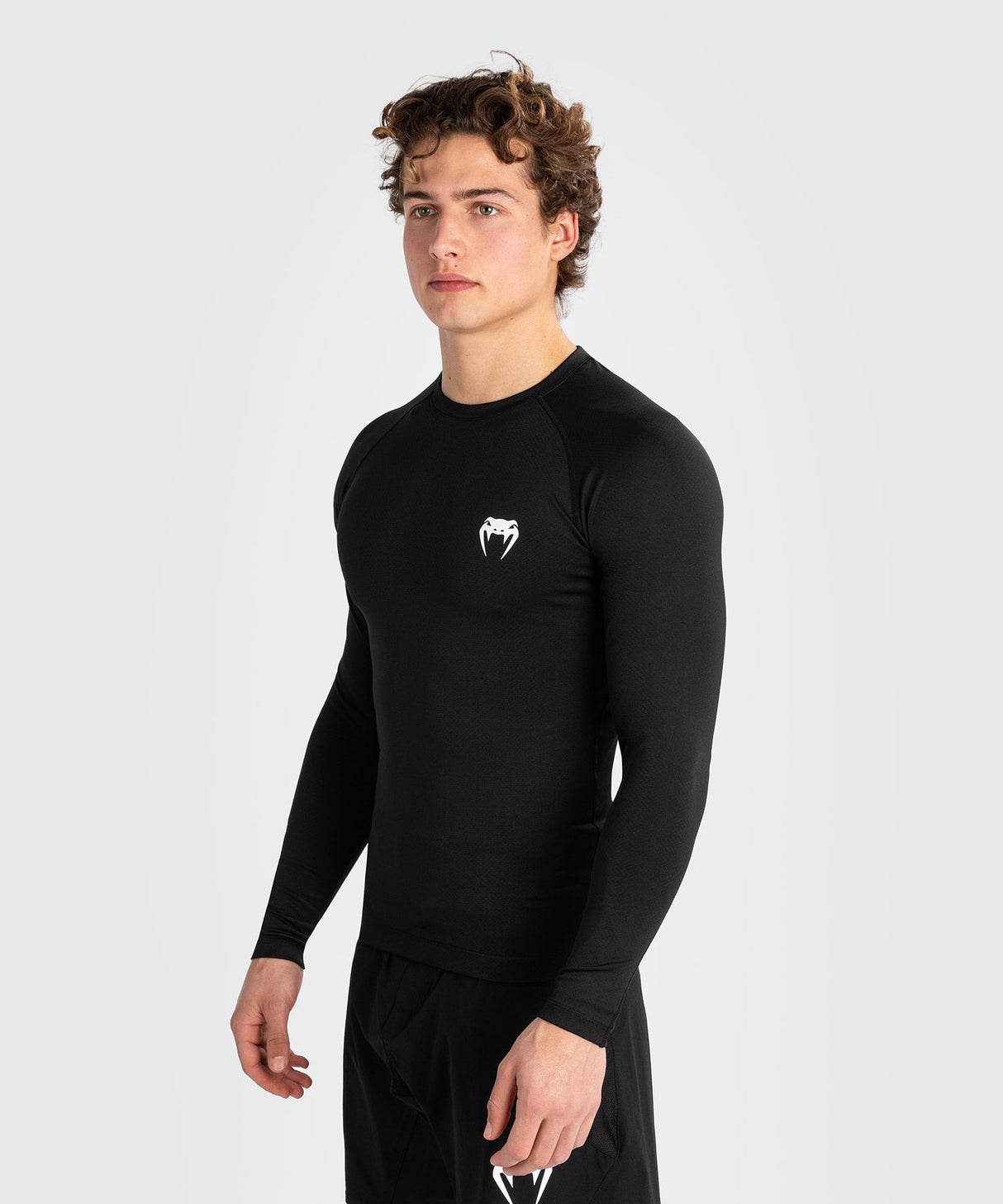 Venum Rashguard Contender Lange Ärmel - Schwarz/Weiss