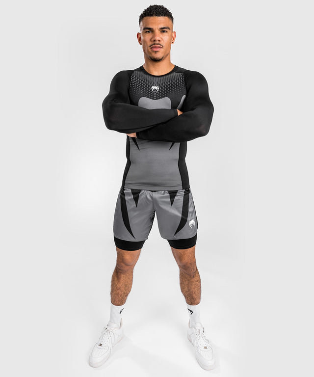 Venum Rashguard Attack Lange Ärmel - Schwarz/Grau