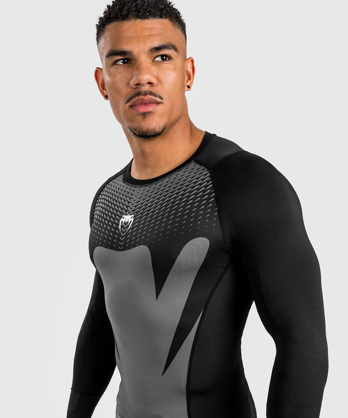 Venum Rashguard Attack Lange Ärmel - Schwarz/Grau