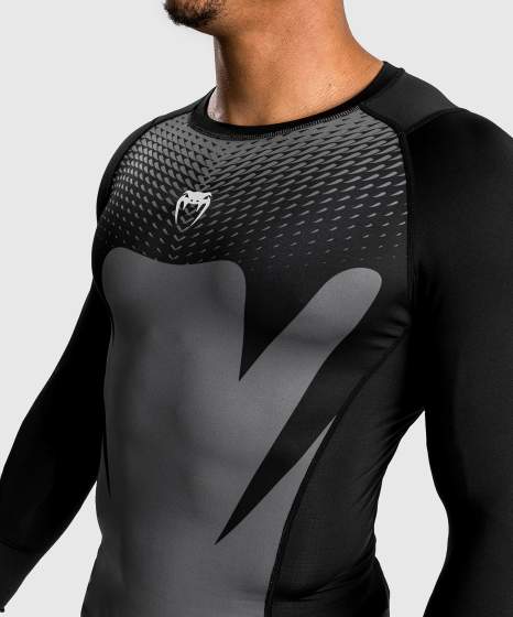 Venum Rashguard Attack Lange Ärmel - Schwarz/Grau