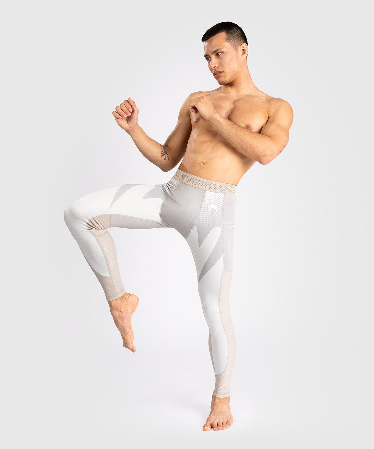 Venum Compression Pants Attack - Weiss/Grau