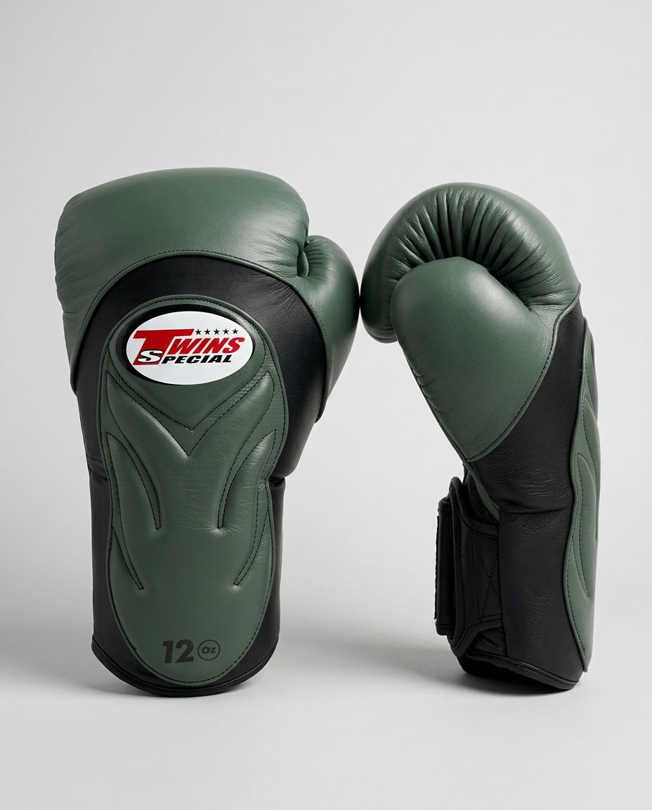 Twins Bokshandschoenen BGVL6 - Zwart/Olijfgroen
