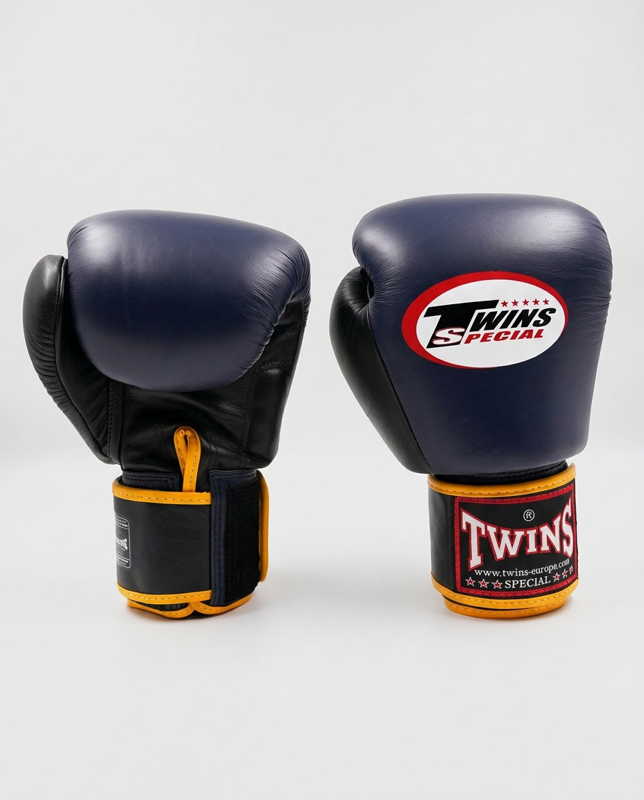 Twins Boxhandschuhe BGVL3 – Marineblau/Schwarz/Gelb