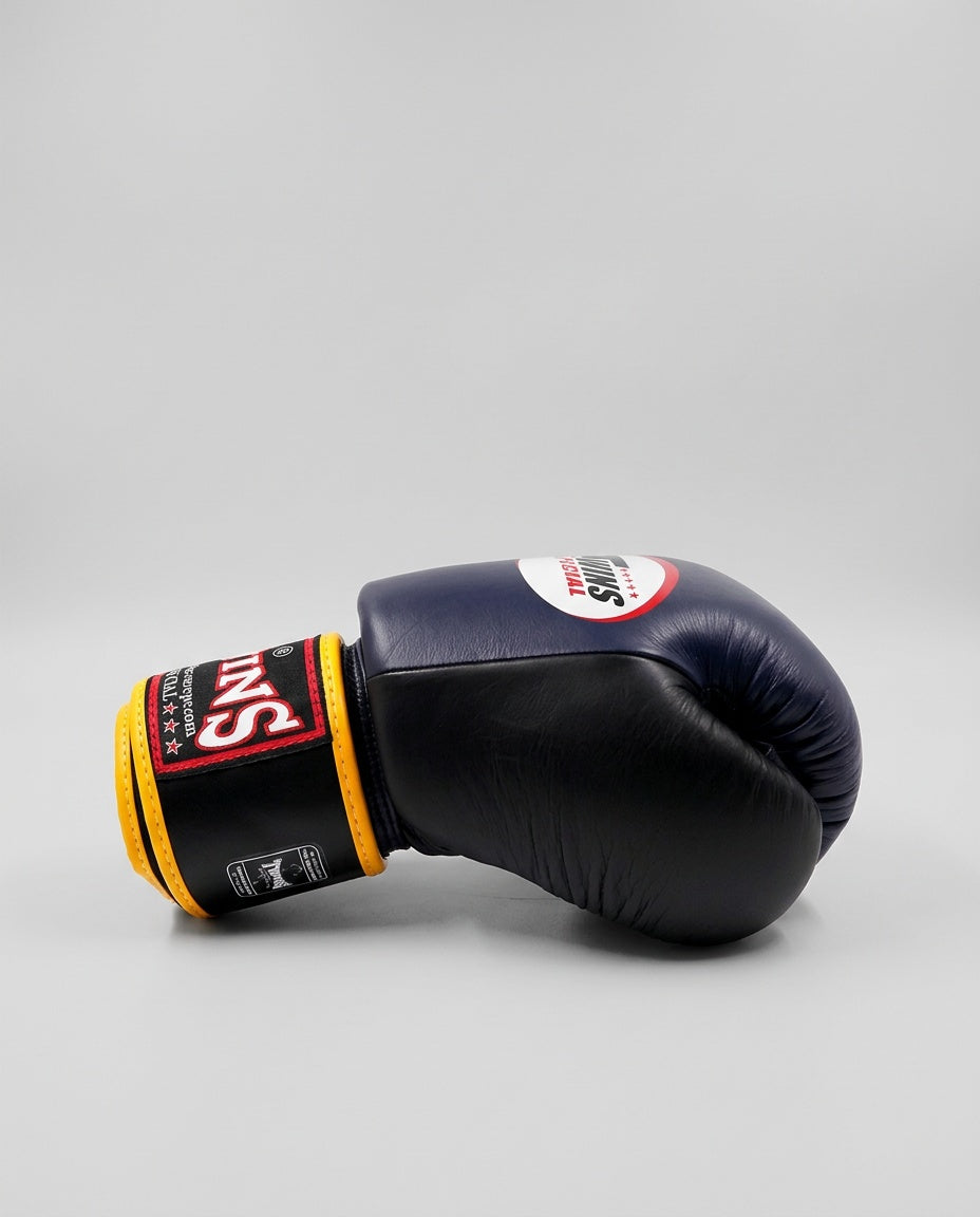 Twins Boxhandschuhe BGVL3 – Marineblau/Schwarz/Gelb