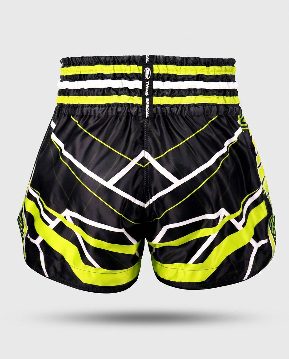 Twins Muay-Thai-Shorts TTBL Racing – Schwarz/Grün