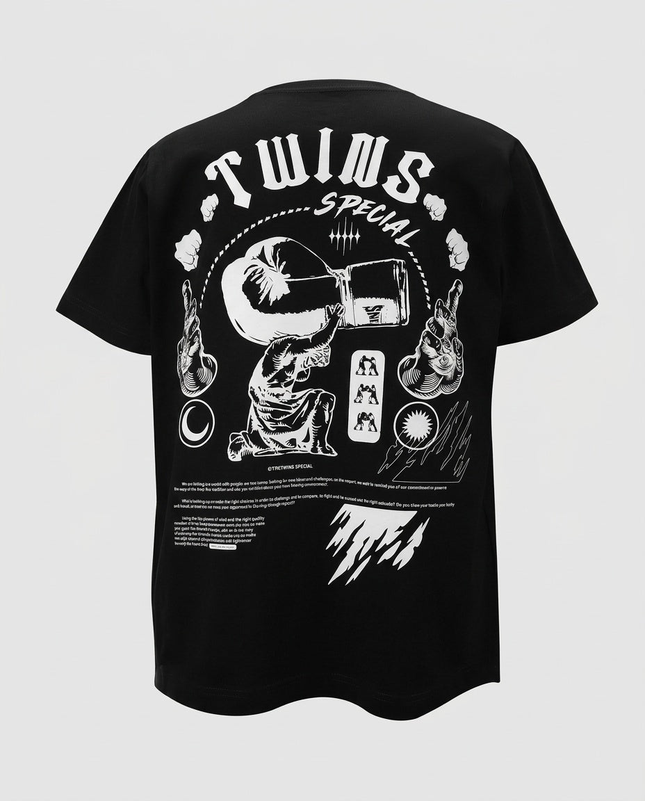 Twins T-Shirt „TT2“ – Schwarz