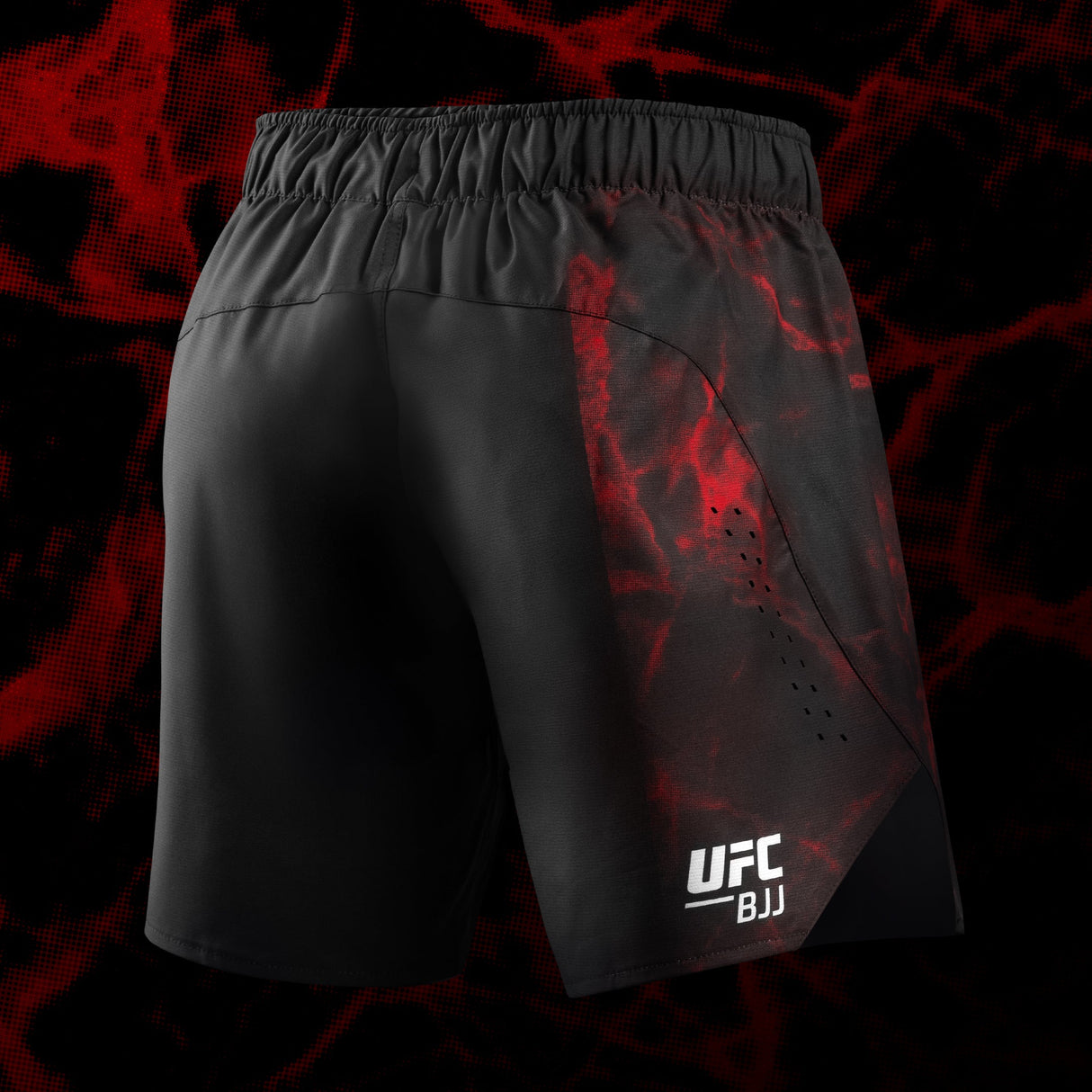 Hayabusa UFC BJJ Grappling-Shorts - Schwarz/Rot