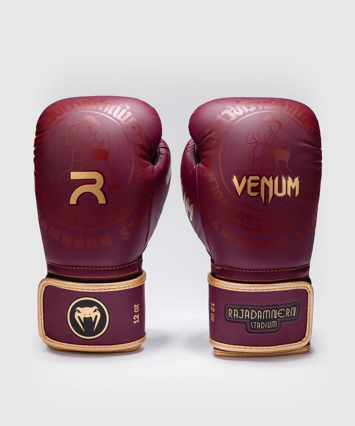 Venum x Rajadamnern Boxhandschuhe – Bordeauxrot