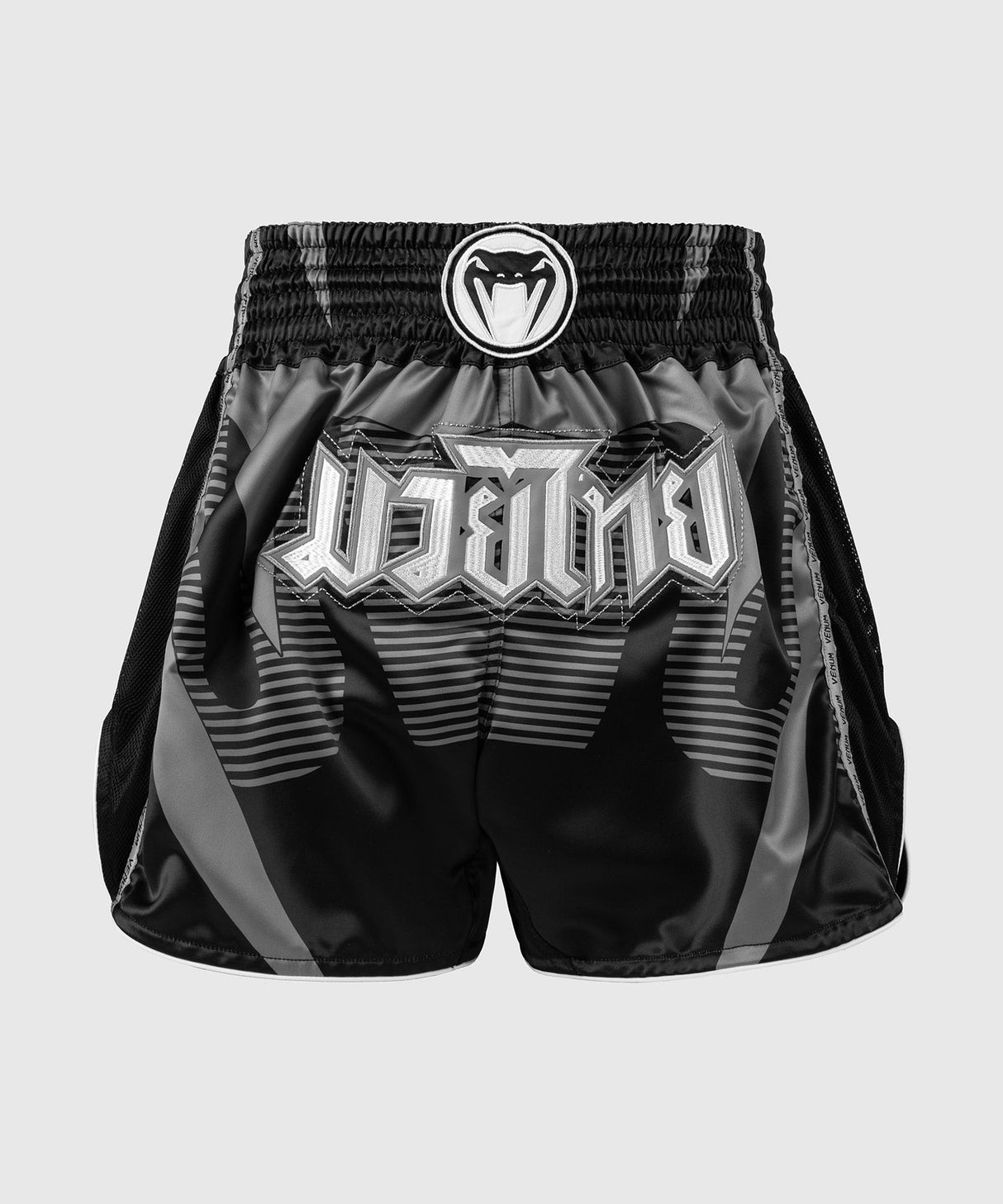 Venum Muay-Thai-Shorts Adrenaline – Schwarz/Silbergrau