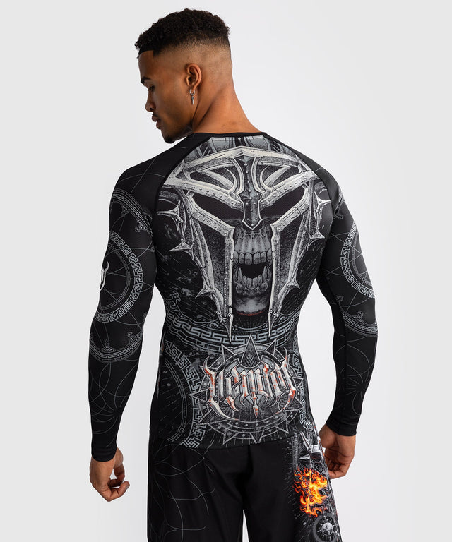 Venum Rashguard Gladiator 5.0 Langarm - Schwarz/Silber