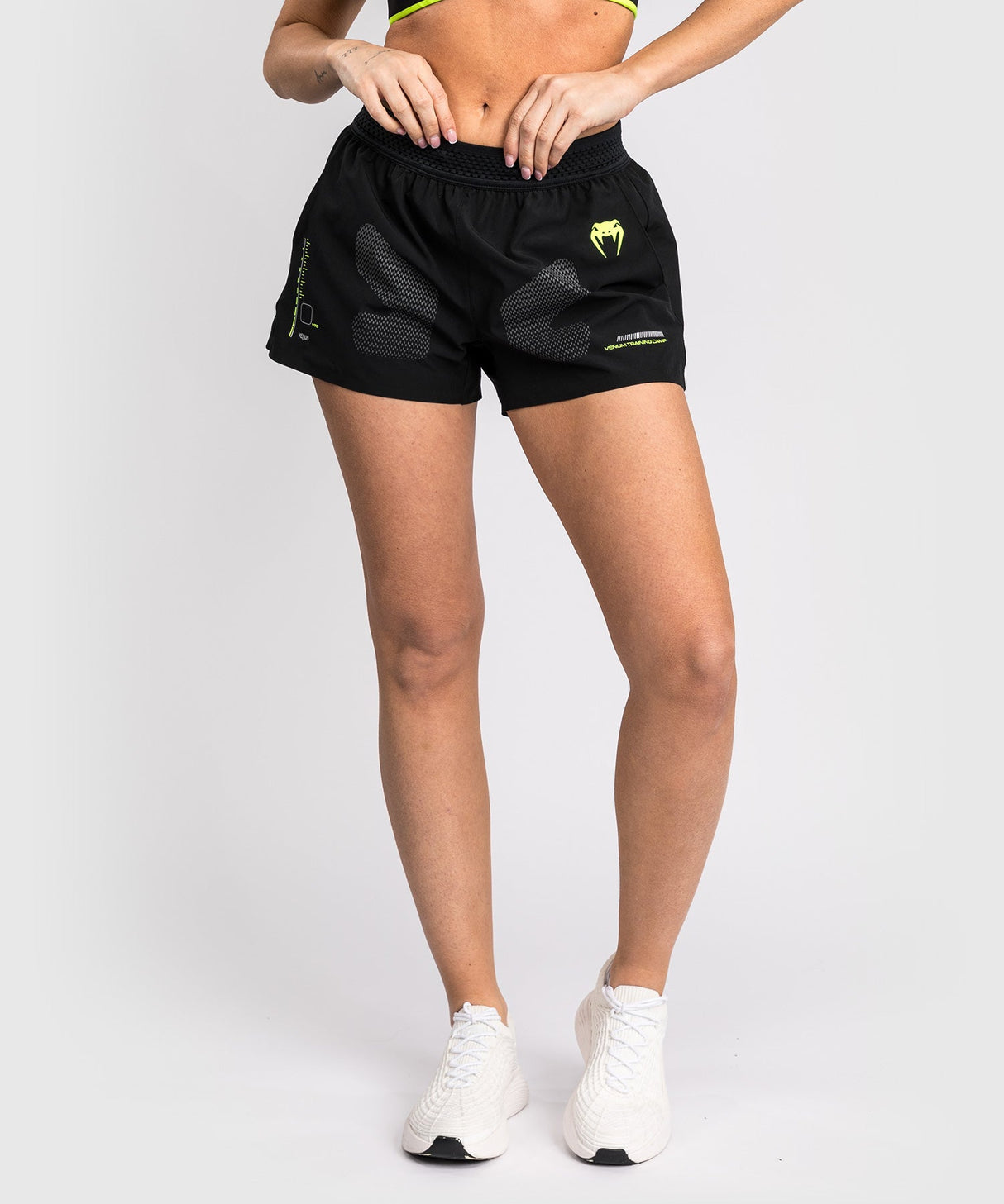 Venum Damen Trainingsshorts Training Camp 4.0 – Schwarz/Neongrün