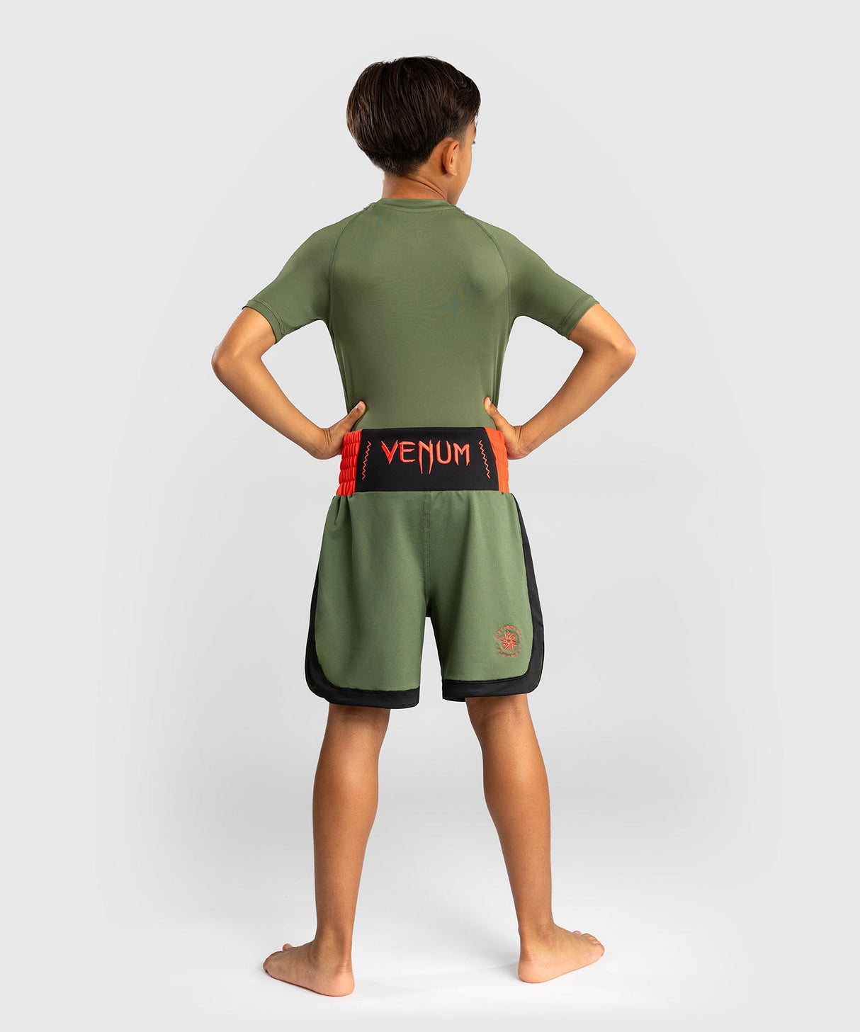 Venum Boxhosen Classic Kids - Armeegrün/Orange