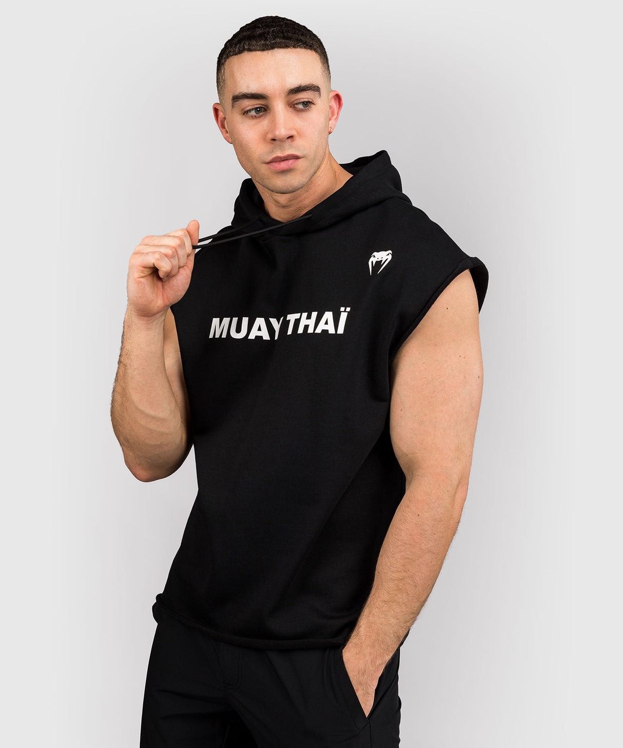 Venum Hoodie Ärmellos VT Muay Thai – Schwarz/Weiss