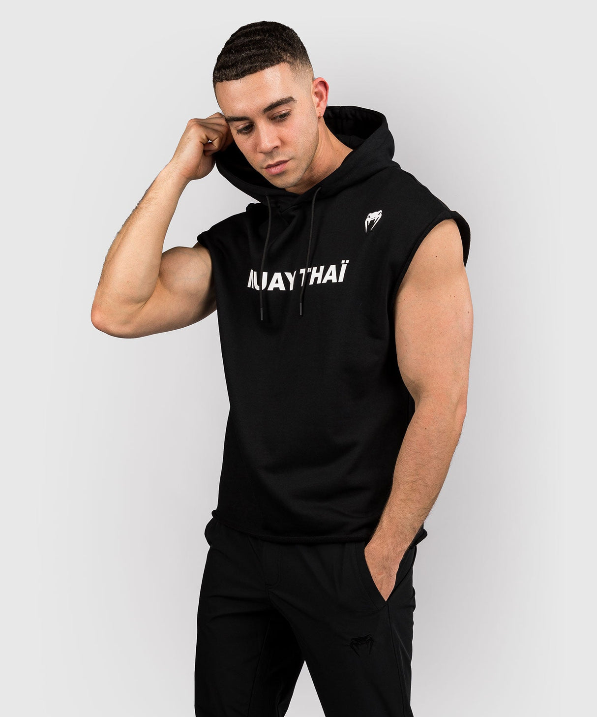 Venum Hoodie Ärmellos VT Muay Thai – Schwarz/Weiss