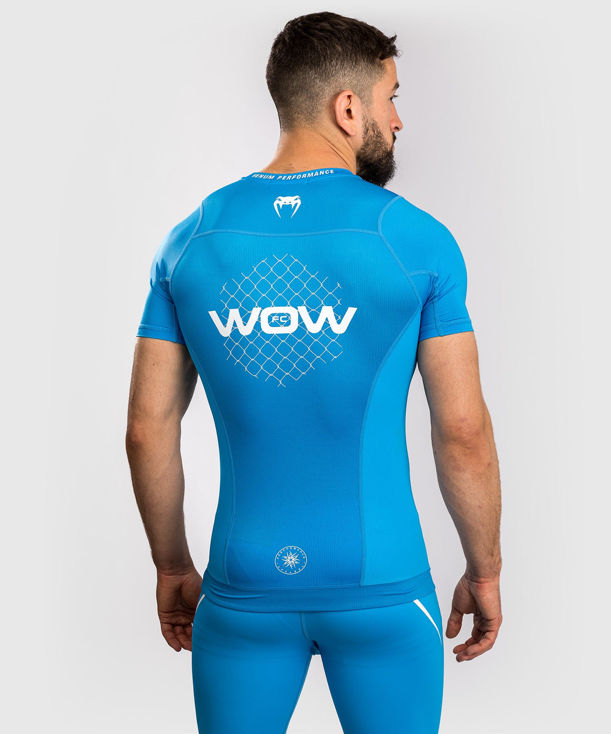 Venum x WOW FC Rashguard Kurzarm - Pacific Blau