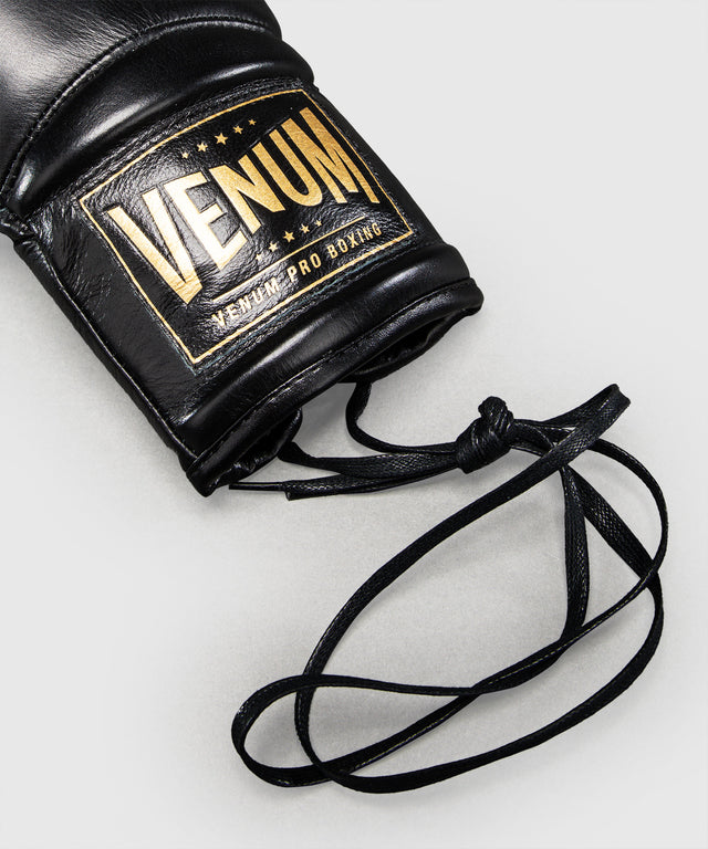 Venum x Mike Tyson Boxhandschuhe Giant 2.0 Pro mit Schnürverschluss - Schwarz/Gold