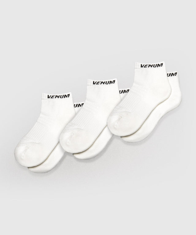 Venum Essential Knöchelsocken – Weiss – 3er-Set