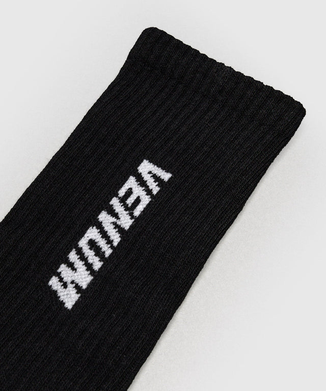 Venum Essential Crew Socken – Schwarz – 3er-Pack