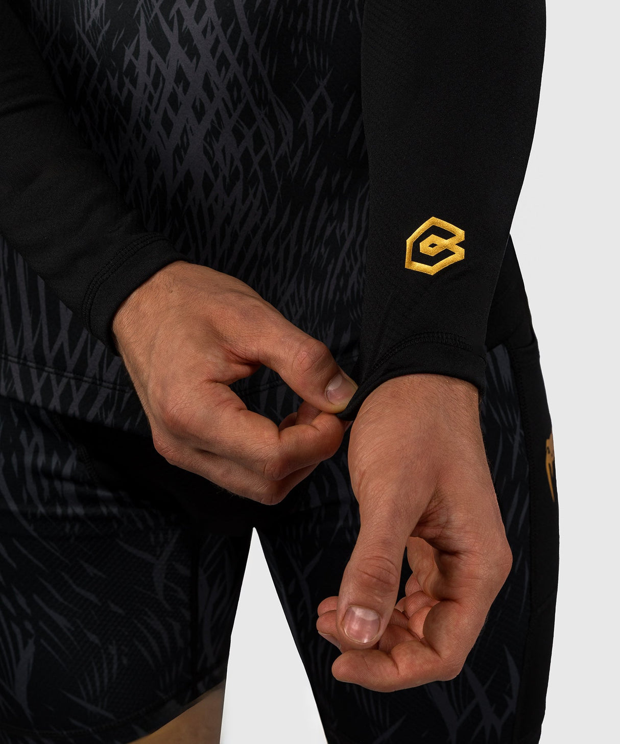 Venum x Chimaev Rashguard Langarm – Schwarz/Grau