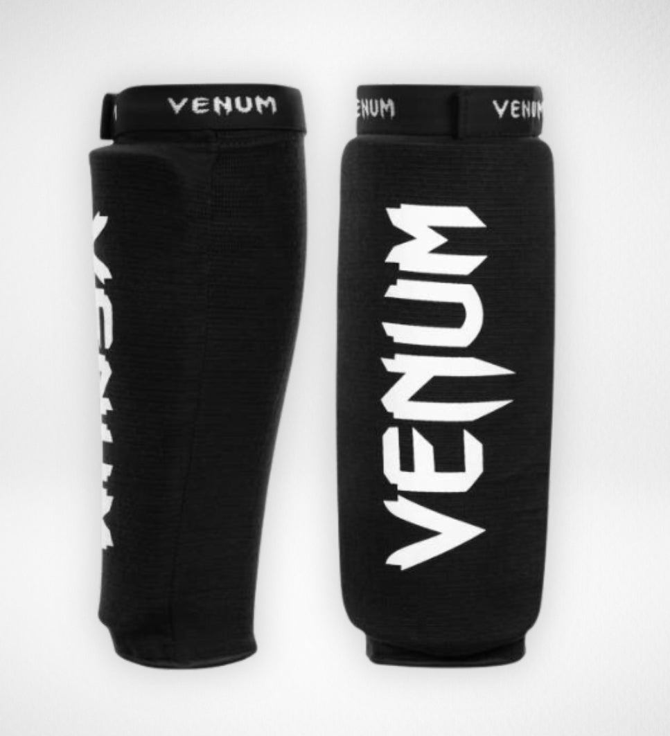 Venum Kontact Schienbeinschoner ohne Fuss – Schwarz/Weiss