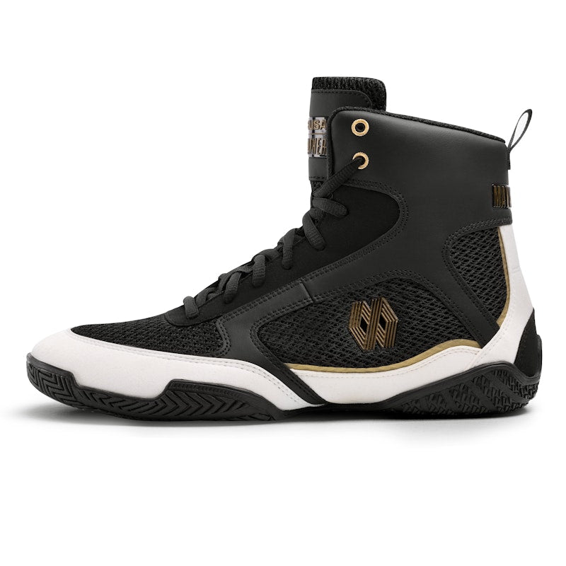 Hayabusa x Mayweather Boxschuhe Champ - Schwarz/Weiss