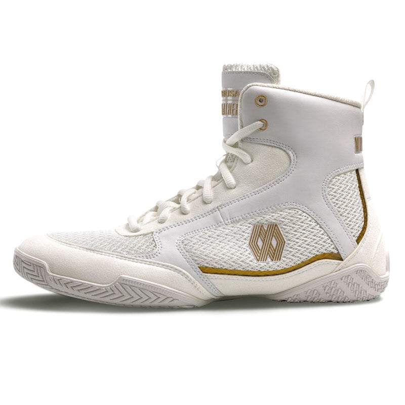 Hayabusa x Mayweather Boxschuhe Champ - Weiss/Gold
