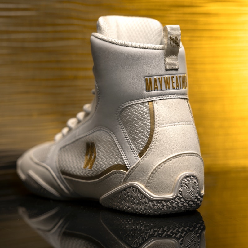 Hayabusa x Mayweather Boxschuhe Champ - Weiss/Gold