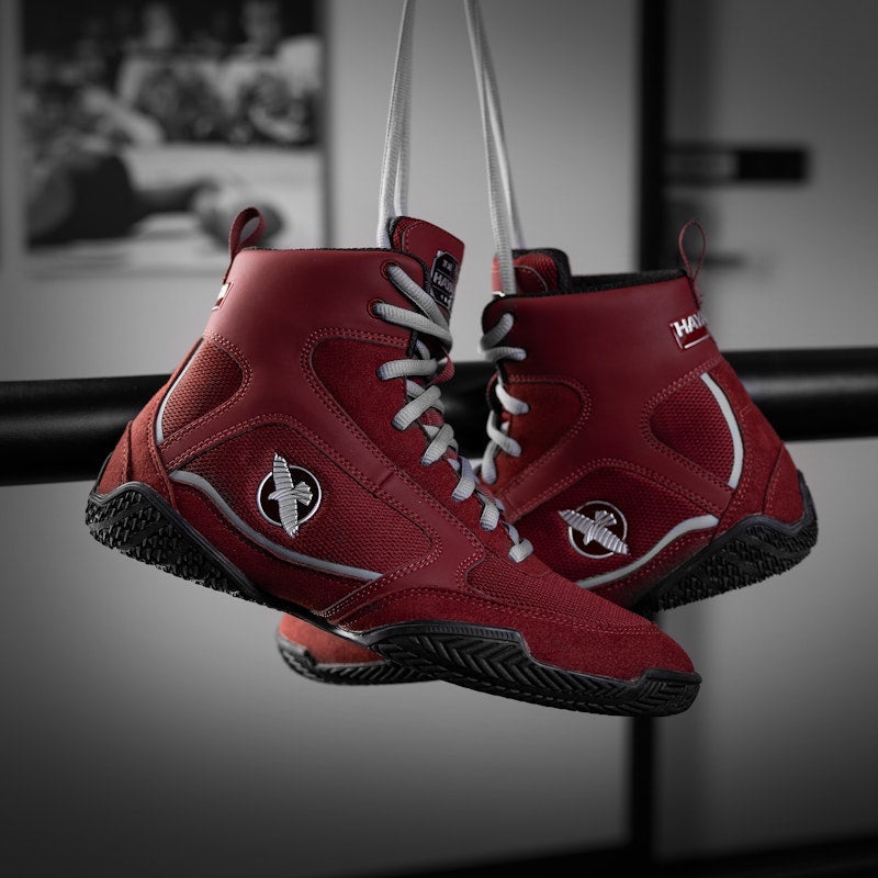 Hayabusa Boxschuhe Pro - Bordeauxrot/Grau