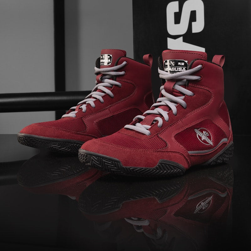 Hayabusa Boxschuhe Pro - Bordeauxrot/Grau